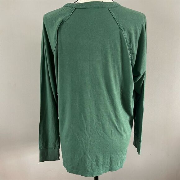 Aerie Women's Long Sleeve Graphic Tee Green Size S Standard Casual Cozy - Picture 4 of 10